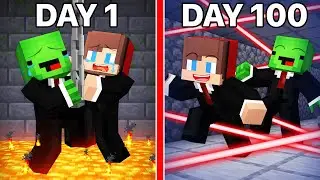 Mikey and JJ Survived 100 Days as a SPIES in Minecraft (Maizen)