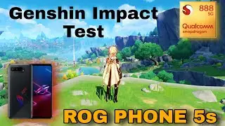 Genshin Impact Gameplay on Asus ROG Phone 5s 8/128 Test !! 888+ Snapdragon