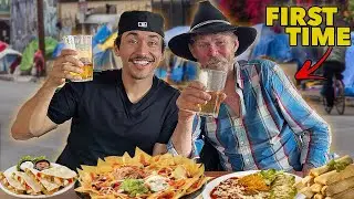 Homeless Cowboy Eats MEXICAN Food For The First Time...