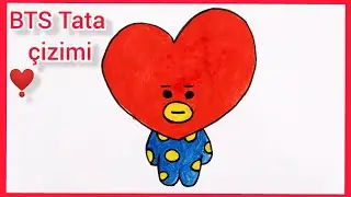 BT21- BTS Tata çizimi - BTS Kim Taehyung / BTS Tata drawing |Merve ile çizim zamanı|