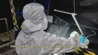 How many time wipe touch screen in the production line?