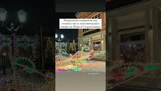 Вчерашний сильный ветер повалил часть иллюминации в сквере на Мира в Стерлитамаке. 