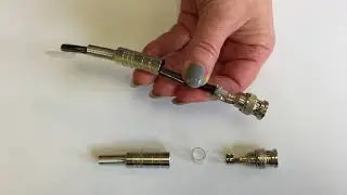 Montageanleitung-134:  BNC-Stecker 50 Ohm, Lötausführung, mit Knickschutz