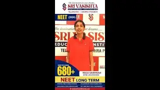 Ragha Vaishnavi’s NEET Success Journey | Long-Term Coaching at Srivasishta