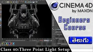 Three Point Light Setup in Cinema4D [ TELUGU ] || C4d Tutorials for Beginners