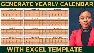 👉HOW TO GENERATE YEARLY CALENDAR IN EXCEL