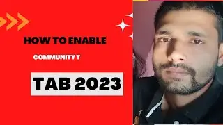 how to enable community tab?good news.2023