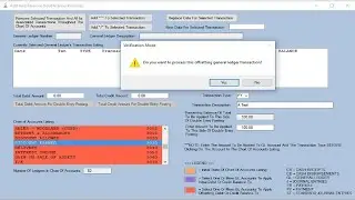 C Sharp Code for Making a Double Entry General Ledger Posting (Method 1)