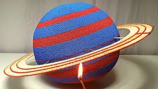 Amazing matchstick burning chain reaction, fire domino effect 🔥 | The explosion of Saturn 💥🌑
