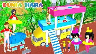 Yuta Buat Kolam Diatas Camping Van | Baby Celine Hara Ga Boleh Berenang 😱 | Sakura School Simulator