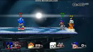 SSF2 Metal Sonic vs Sans The Skeleton vs Patamon vs SMG4