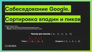 Собеседование Google. Сортировка впадин и пиков