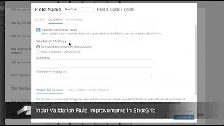 Input Validation Rule Major Improvements
