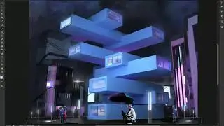Architectıural Exterior Night Render Post-Production with Photoshop