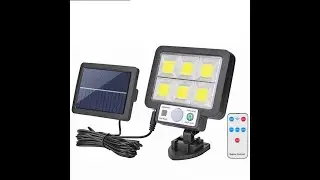 The best USB SMART Solar Wall Lamp JX-F-72 with a remote control and solar smartphone charging!