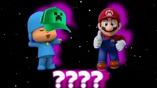 New Pocoyo & Mario "Minecraft Cap" Sound Variations in 40 Seconds