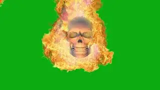ghost rider skull green screen