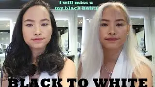 Black to White Hair Transformation IN ONE DAY - Hair Show by Toni&Guy Hairdresser | Amyra Irzanti