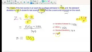 Find z score and Comment