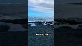 Пляж с чёрным песком