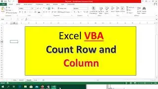 Excel VBA how to count Rows and column