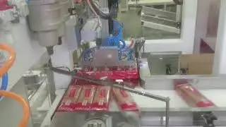 Линия  ПОСТЭКС автоматической укладки продукта в гофрокороб.