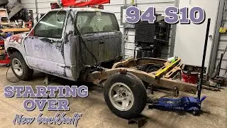 New backhalf on the 94 s10. We unbagged a truck, what is wrong with us.