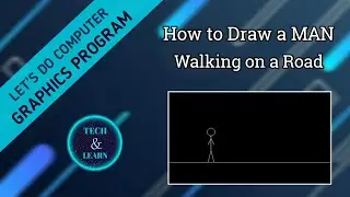 Walking man in computer graphics using c