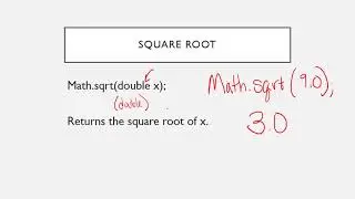 AP CSA:  Math Class in Java