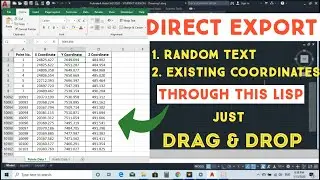 How to Export existing created cordinates, Levels and any other text to Excel
