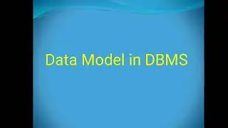 Data Model in DBMS