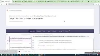 Target class [] does not exist problem solve