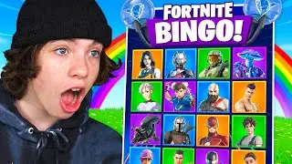 1v1 Rainbow FORTNITE SKIN Bingo vs My Little Brother! - Challenge