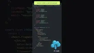 Convert JSON to CSV and Download  CSV File | React Js 