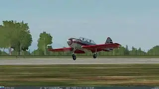 DCS: Як-52 Посадка и пробег с поднятой передней стойкой.