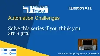 Challenge 8| Mastering TOSCA Automation Testing | TOSCA Obstacles |