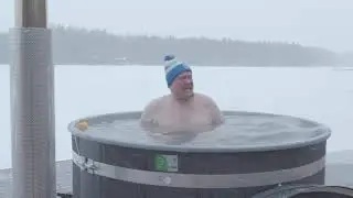 Ville Haapasalo heats his hot tub every day