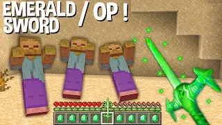 HOW to CRAFT EMERALD SWORD that ATTACK MANY MOBS In Minecraft ? OP SWORD