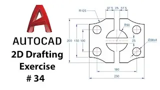 AutoCAD 2D Drafting Exercise # 34 - Basic to Advance in Hindi