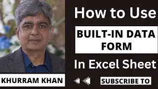 How to use Built-in Data Form in Excel with an easy method || Use the Built-in Data Form in Excel