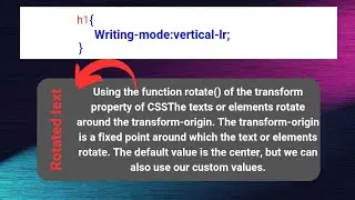 Rotating text  css |how to Flip a Text in 