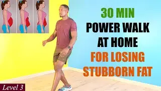 30-Minute POWER WALK AT HOME to Lose Stubborn Fat Fast