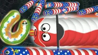 Wormate.io 1 Troll Hacker Worm Vs World Biggest Worms Wrap In Wrap Wormateio Epic Gameplay!