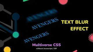 Tutorial : Isometric Text Move And Blur // Multiverse CSS without Javascript, GIF // SUNNY