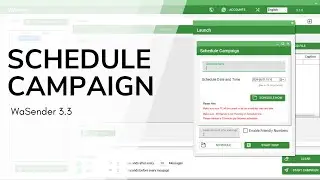 WaSender 3.3 - Schedule a Campaign