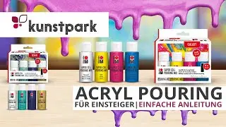 Acryl Pouring für Anfänger mit Pouring Farben - DIY Anleitung 🎨