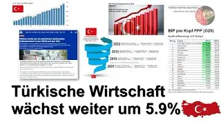 Wirtschaft der Türkei wächst schneller als die Mitglieder der G20 und OECD (BIP +5.9%)