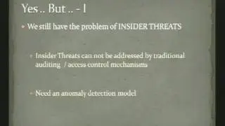 CERIAS Security: Responding to Anomalous Database Requests 1/4