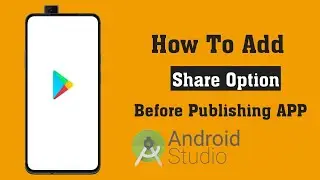How to implement app link sharing option before publish || Android studio[2020]