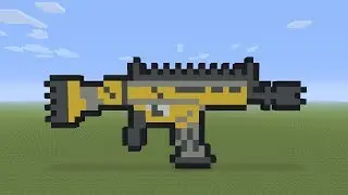 Minecraft Pixel Art - Fortnite Legendary SCAR